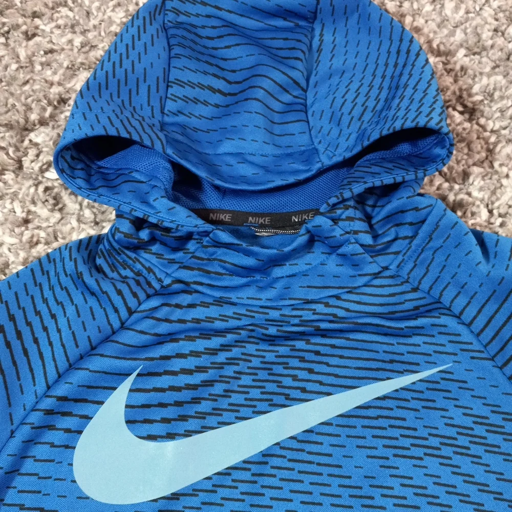 🔥Kids Nike Blue Patterned Pullover Hoddie Jacket Size S Boys - Picture 2 of 6